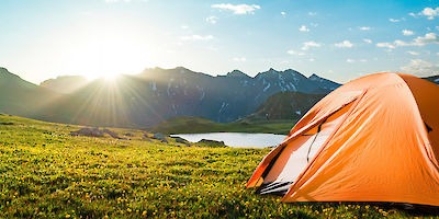 Tent Pitched in a National Park